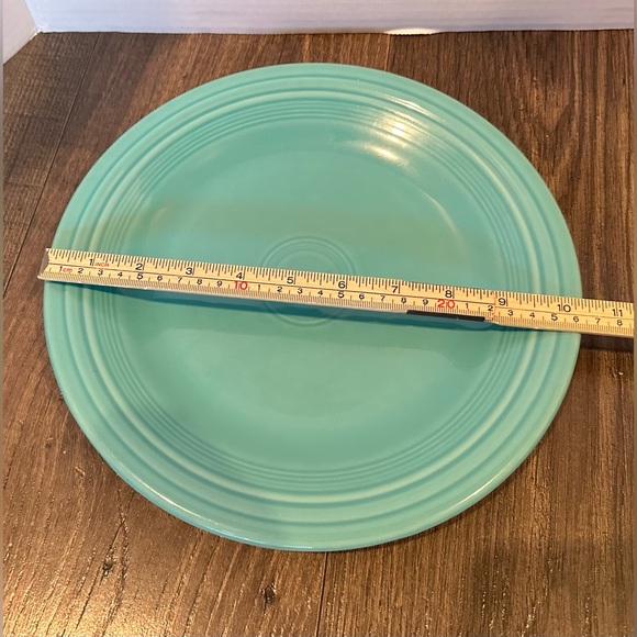 GUC Homer Laughlin Fiesta Ware 10 1/2” Turquoise Dinner Plate, Lead Free - Picture 2 of 3